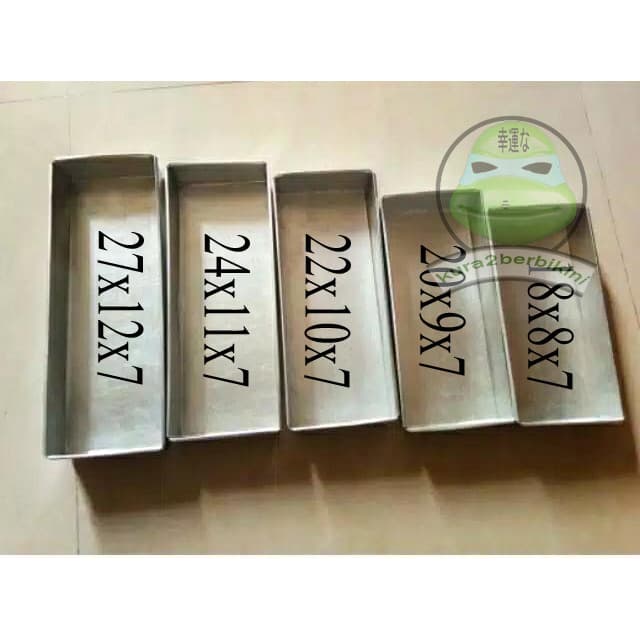 Cetakan Loyang Roti Tawar Brownis Puding 1 Set (5pc)