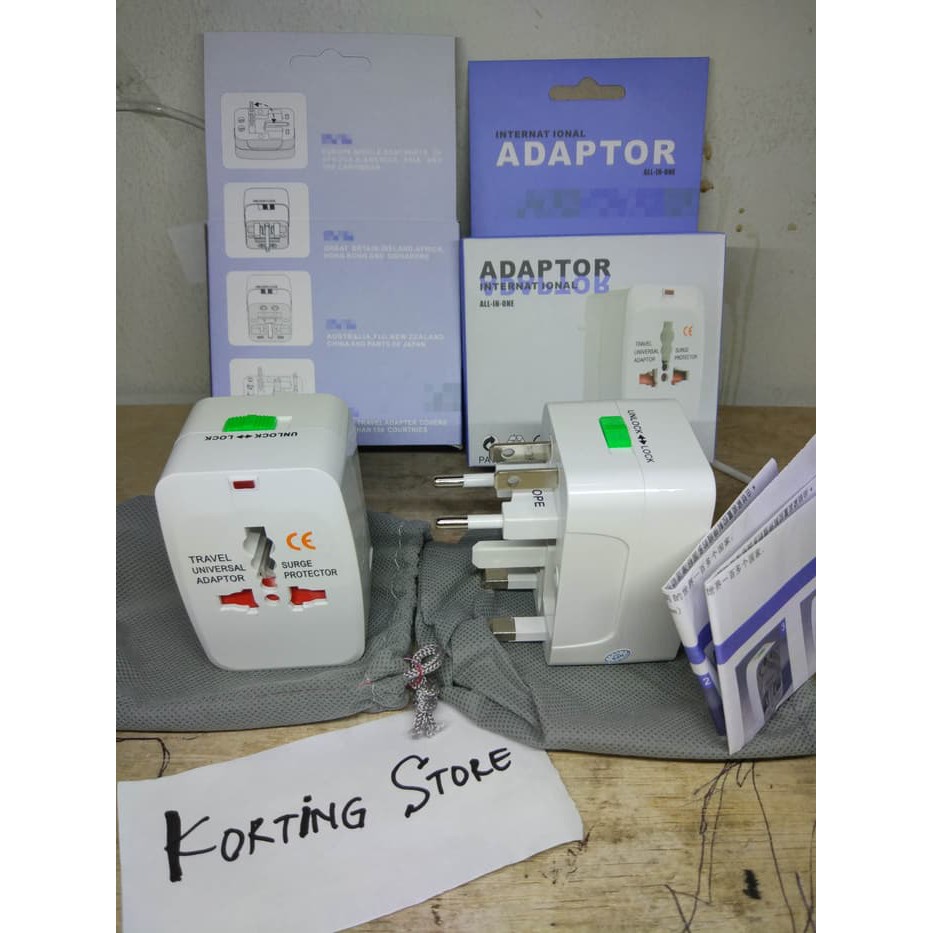 Unik Adaptor International Universal Travel Adapter Colokan Steker Listrik Berkualitas