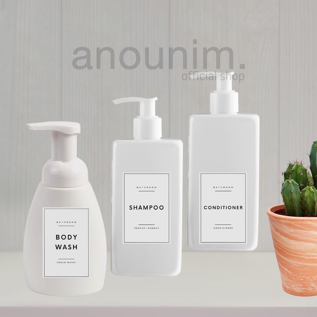 

Sticker Label Aesthetic Putih Botol Organizer Dekorasi Rumah