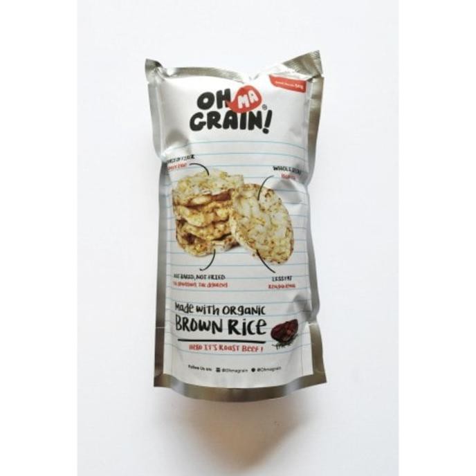 

ENAK Oh Ma Grain, Organic Brown Rice Cakes Roast Beef 45 gr TERLEZAT