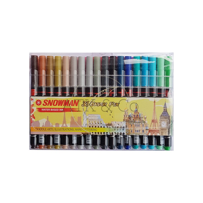 Snowman Brush Pen Set 36 Warna BM-36