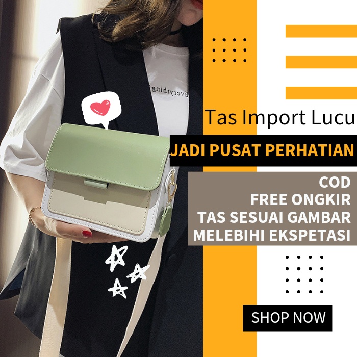 Tas Slempang Wanita Sling Bag Cewek Selempang Bahu Cewe Remaja Kecil Mini Import Kekinian Terbaru Tr