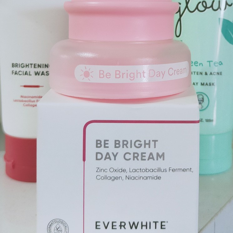 [ORI] Everwhite Be Bright Day Cream dengan Kandungan Kefir dan Collagen Melembutkan Wajah Putih Mulus l 15ml BPOM ORIGINAL