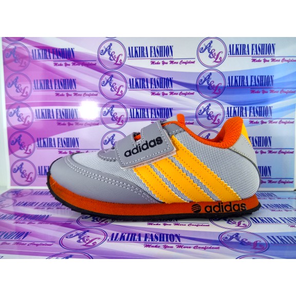 TERLARIS SepatuAnakLaki SepatuAnakPerempuan By GWN'S Kid Shoes TM321 S V1618J Sepatu Anak Adidas Abu