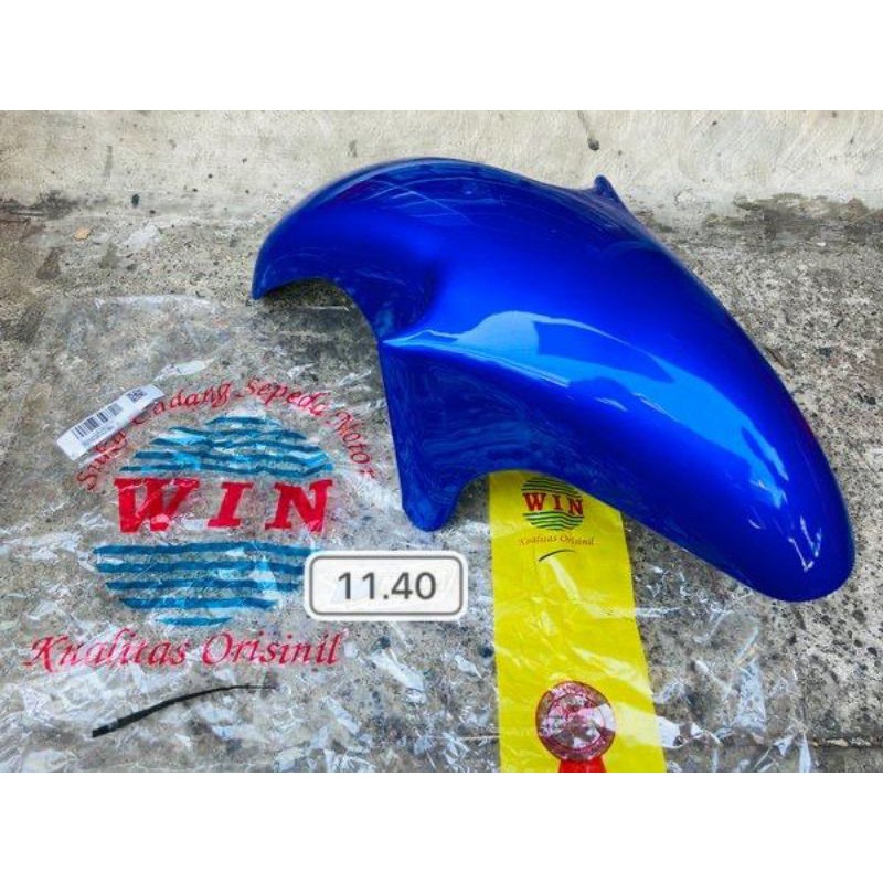 spakbor slebor depan ninja 150 RR warna biru
