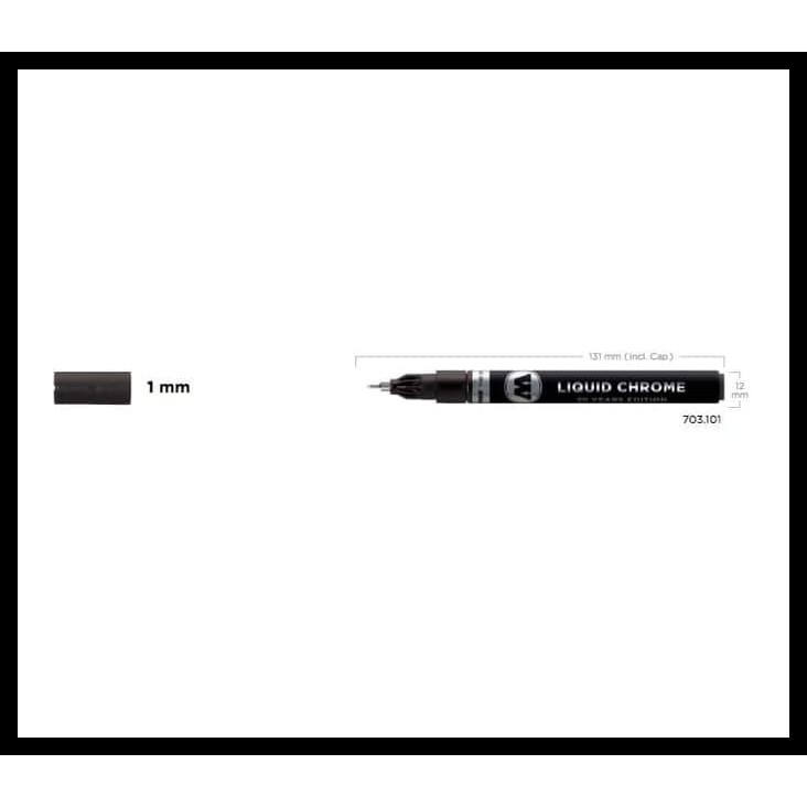 

UPDATE MOLOTOW LIQUID CHROME GUNDAM MODEL KIT MARKER SILVER CAT PAINT - SATU MM PERALATAN MELUKIS