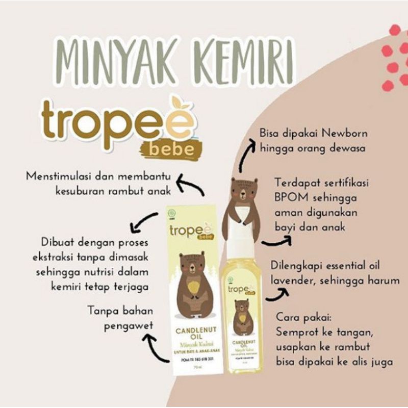 Trope Bebe Candlenut Oil Kukui 100ml