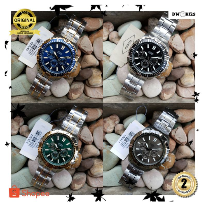 JAM TANGAN PRIA WANITA | RANTAI | KULIT | KARET | MURAH | PRIA F0*sil FS 5625 5624 5622 5621 ORIGINA