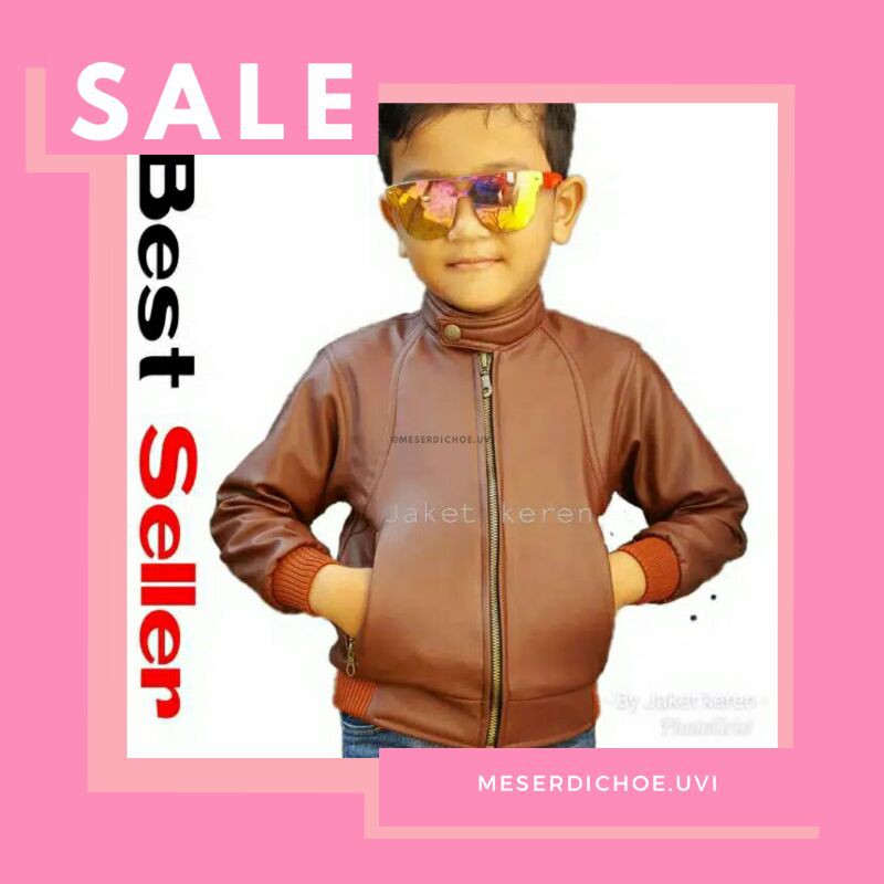Mdc.u - Jaket Anak Perempuan / Laki-laki Semi Kulit Asli Garut
