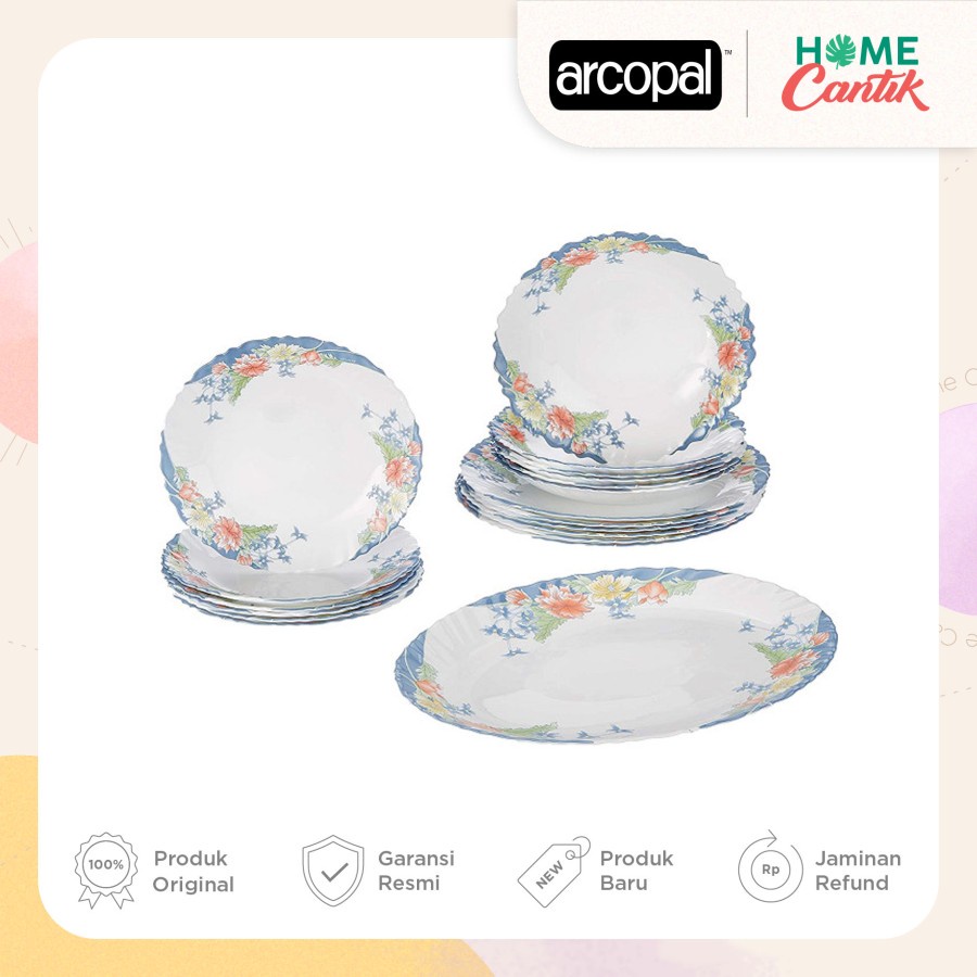 ARCOPAL TEMP FLORINE 19 DINNER SET SS1/B2 L7786