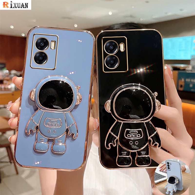 Soft Case Karet Motif Astronot Untuk OPPO A57 2022 A55 A76 A96 A95 A74 A16K A15 A5S A12 A5S A1K A3S A52 A92 F7