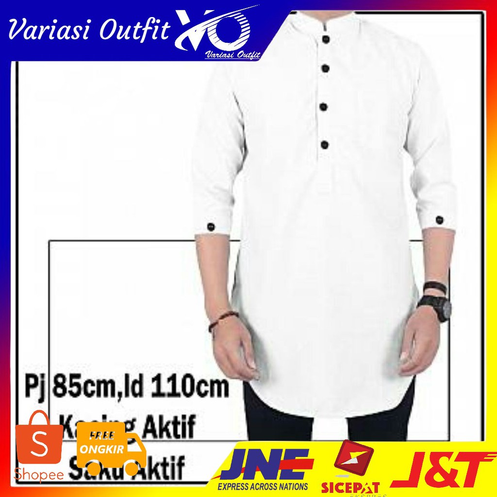 [KOKO AHMAD PUTIH POLOS SC] baju koko pria katun putih
