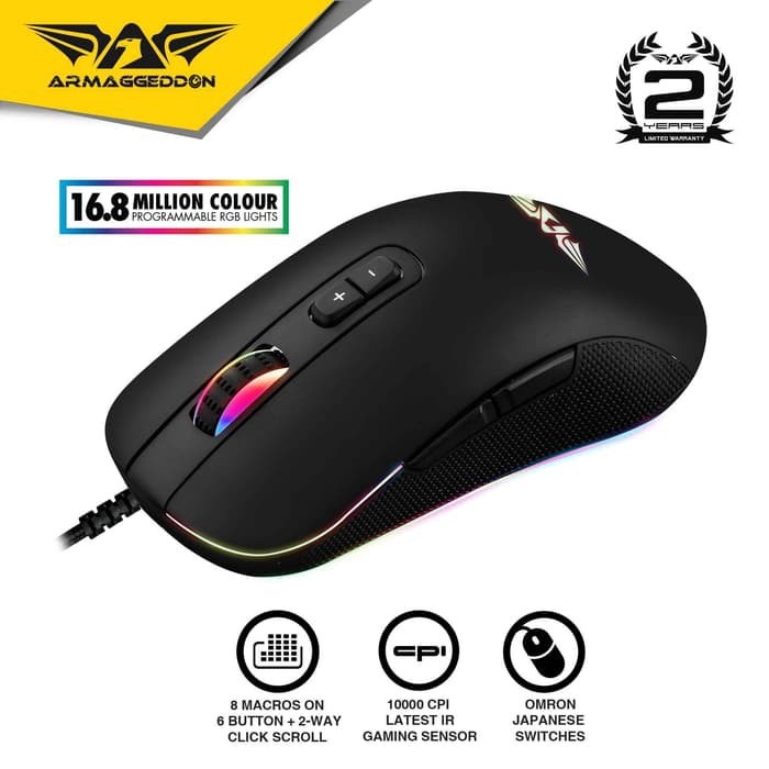 Mouse Gaming Armaggeddon Falcon III USB 10000CPI- Armagedon Falcon III