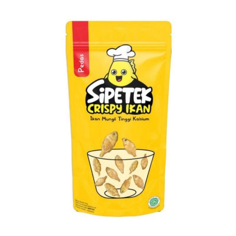 Crispy Ikan Sipetek Tinggi Kalsium 50gr / Lauk Makan Praktis Sipetek 30gr-Pedas