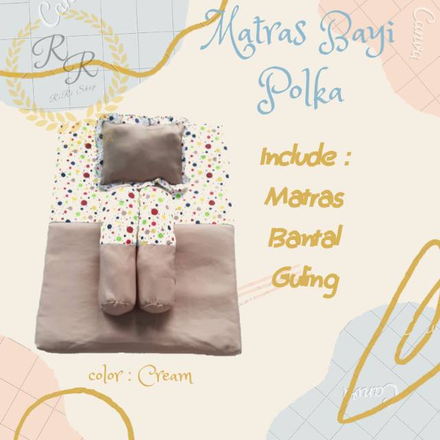 Matras Bayi Polkadot/Perlengkapan Tidur Bayi