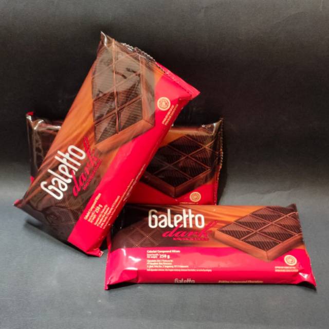 

Galetto coklat blok galetto dark white 250gr