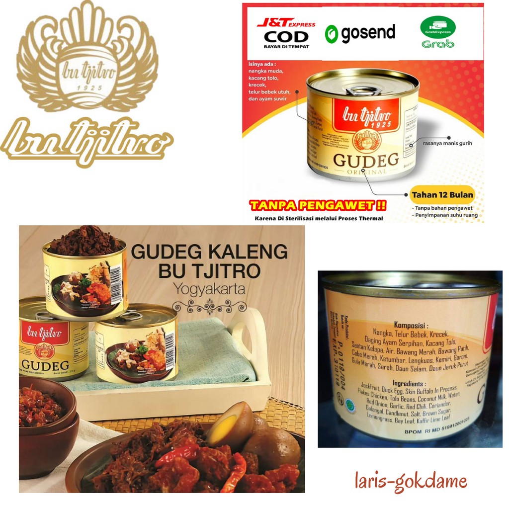 Gudeg Kaleng Original / Gudeg Kaleng Bu Tjitro 1925 /  Ole Ole Khas Jogja