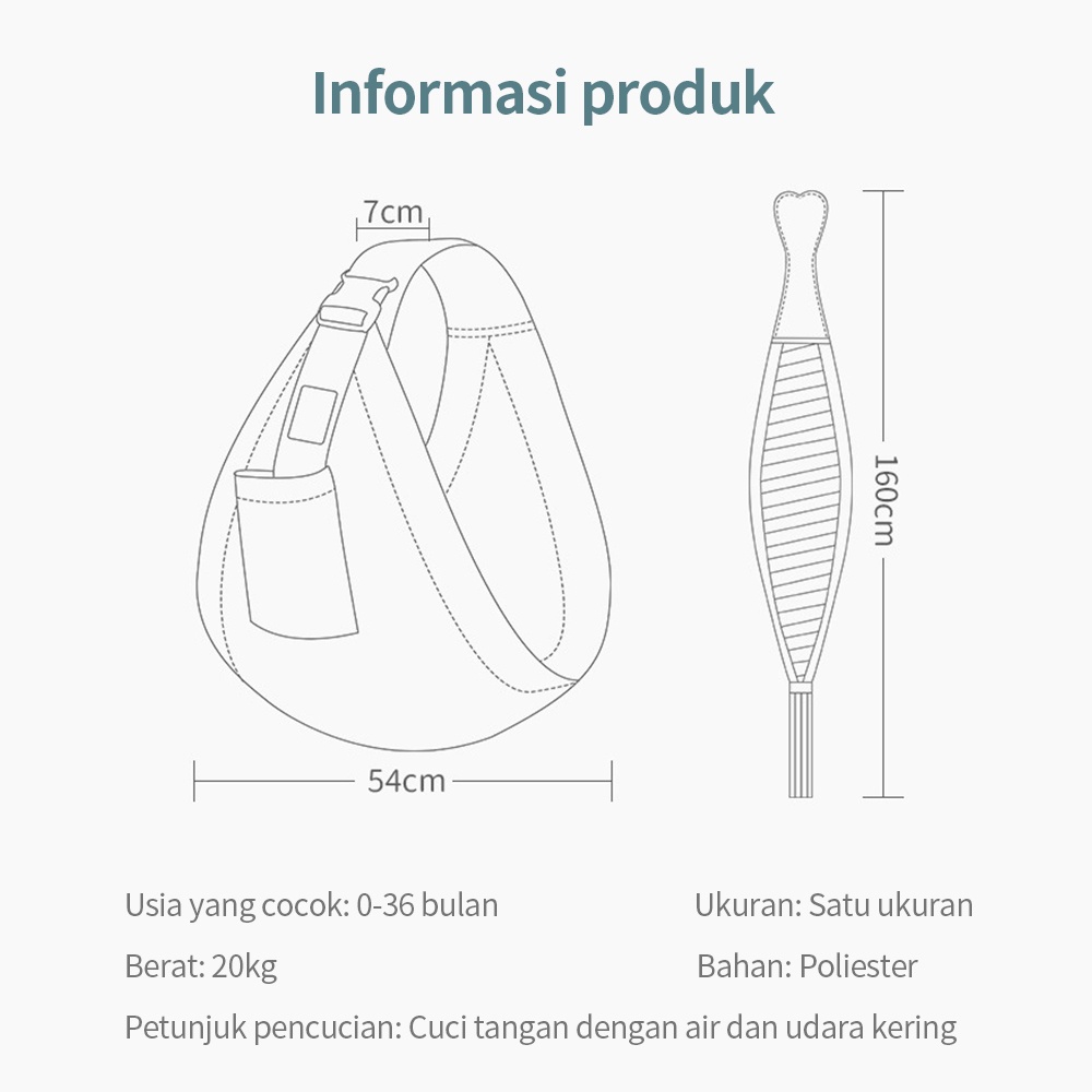 Halobaby Multifungsi Baby Carrier / Gendongan Bayi Samping/Multifungsi gendongan bayi