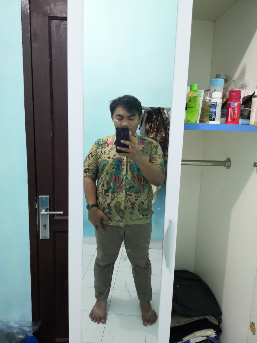 Size M L Xl Xxl Bswart Batik Hrb026 Kenongo Hem Merak / Kemeja Batik / Kemeja Batik Pria Murah