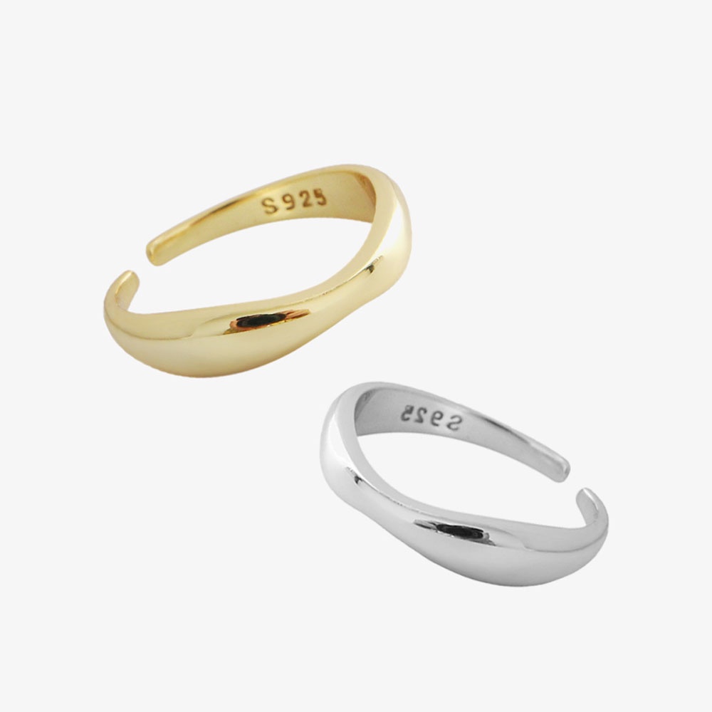 MXBEAUTY Personality Fashion Accessories Chic Opening Ring Finger Ring Thumb Ring For Women Girl Minimalist Smooth Geometric Thin Party Jewelry/Multicolor