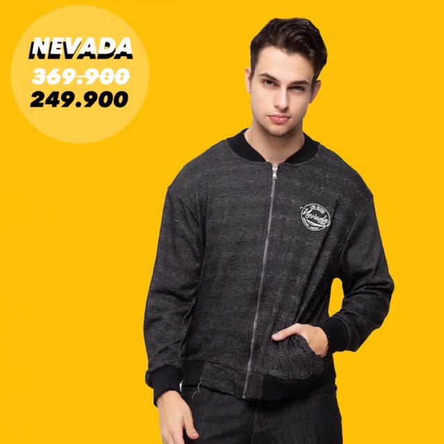 Nevada Jaket Pria Bomber Knit - Misty Dark Grey