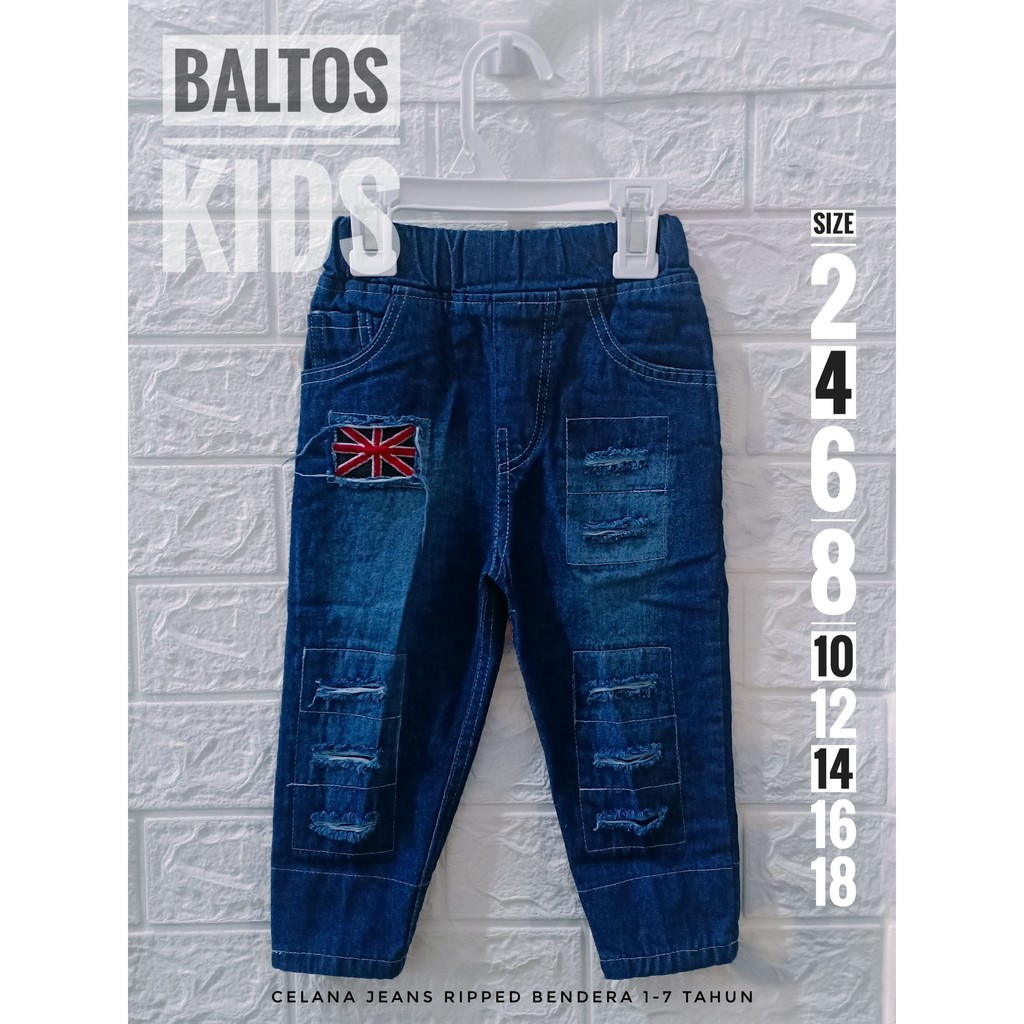 CELANA ANAK RIPPED BENDERA PANJANG USIA 1-7 TAHUN-2