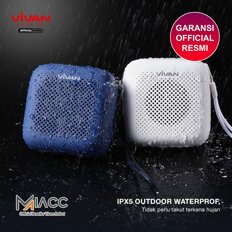 Speaker Portable Bluetooth 5.0 VIVAN Outdoor Waterproof Support SD Card VS1