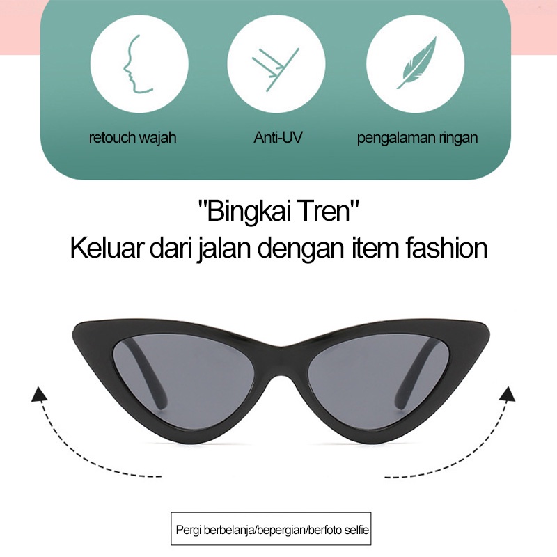 【Ready stock】COD✨Kacamata Hitam 2022 Korean Ulzzang antiradiasi Cat Eye wanita kacamata 2021 terbaru fashion murah COD