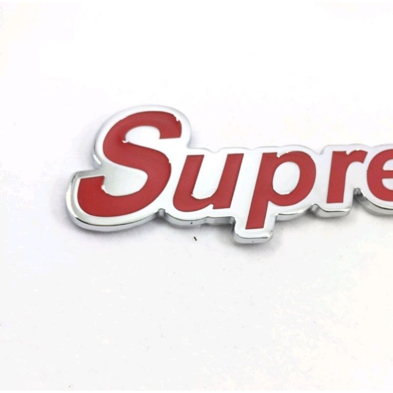 Stiker Emblem Mobil SUPREME Bahan METAL
