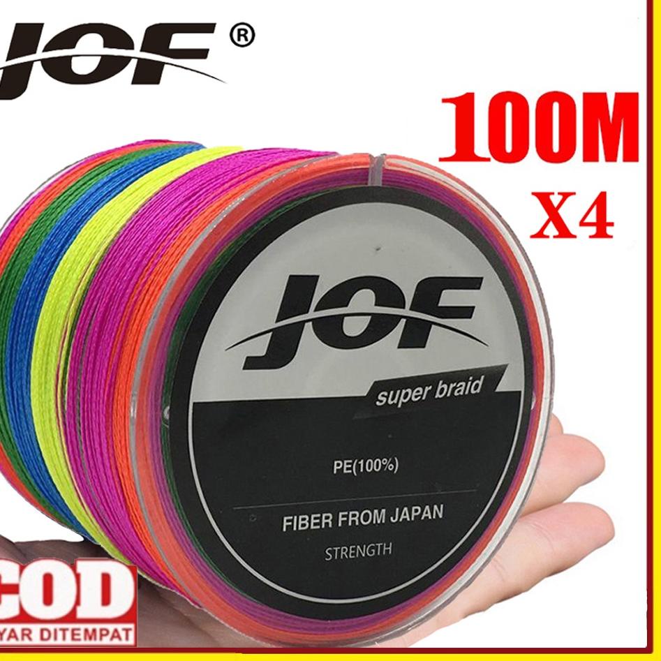 ❆ JOF 100M/300M Anti Gigitan Kuat Garis Senar Pancing PE line Pancing 100% Tali Pancing Asli 4 Tali 