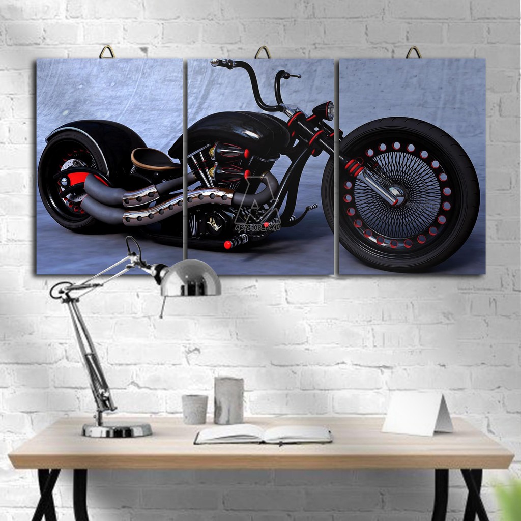 Hiasan dinding MOTOR CLASSIC Poster Kayu Hiasan Kamar Pajangan Rumah/ dekorasi dinding / Walldecor