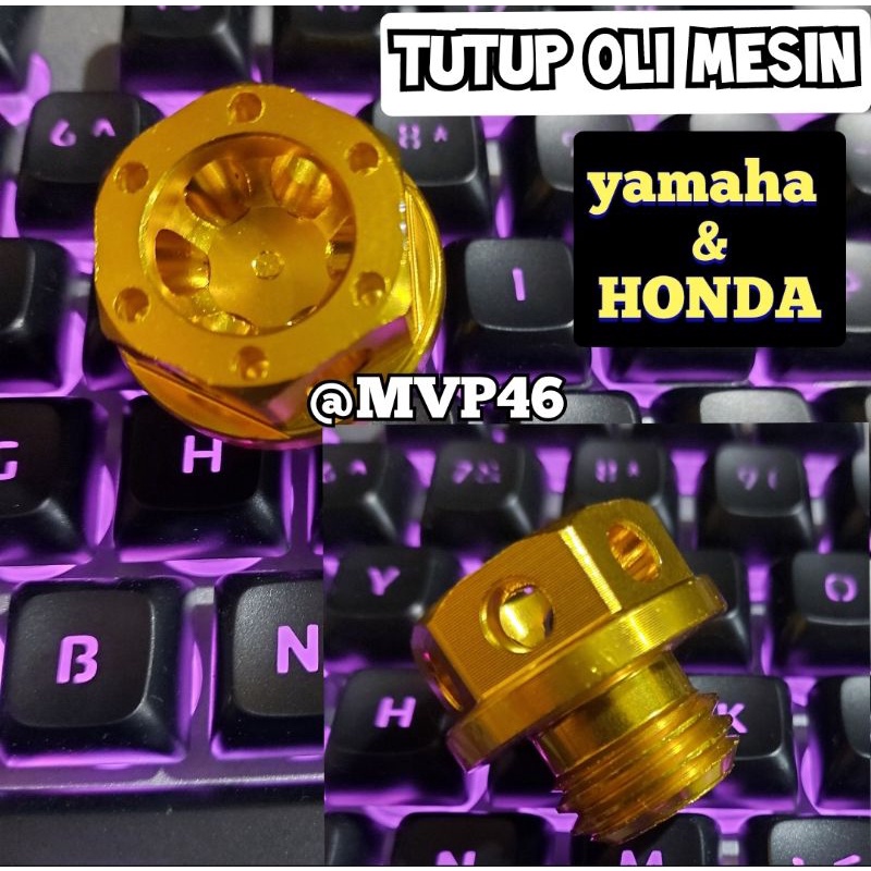 TUTUP OLI FLOWER FULL CNC / BAUT TUTUP OLI PROBOLT BISA YAMAHA DAN HONDA MATIC BEBEK