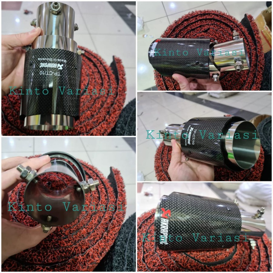 Buntut Knalpot / Muffler Mobil Santafe Akrapovic Carbon