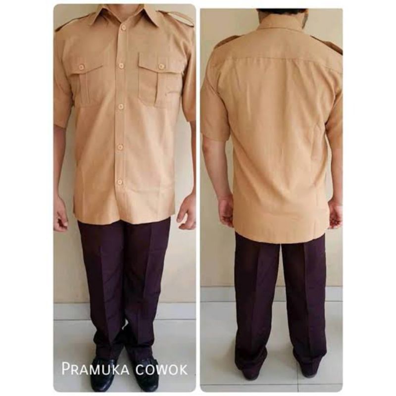 Baju Pramuka dan Hitam Putih Satu Set Preloved