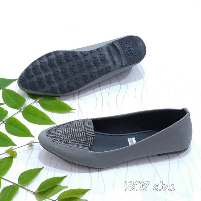 Borneo Sepatu Flat Flatshoes Sepatu Wanita bahan Sintetis Variasi bahan kanvas by Xavyera kode bb07