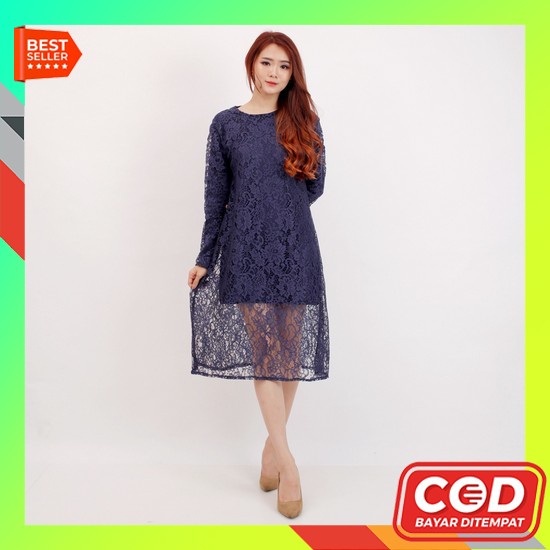 Tunik Qila Basic Kancing Busui Tunik Premium Daily Polosan Wanita Trand White - Putih - Long Tunik L