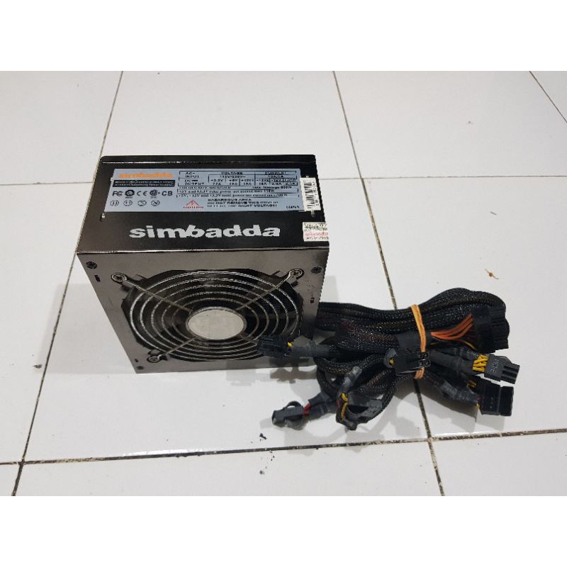 Power supply psu 500w pure 6pin vga simbadda