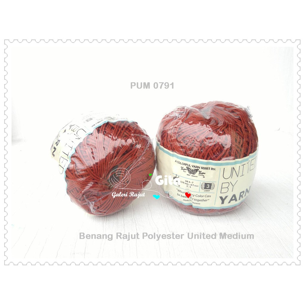 Benang Rajut Polyester Medium United By yarn