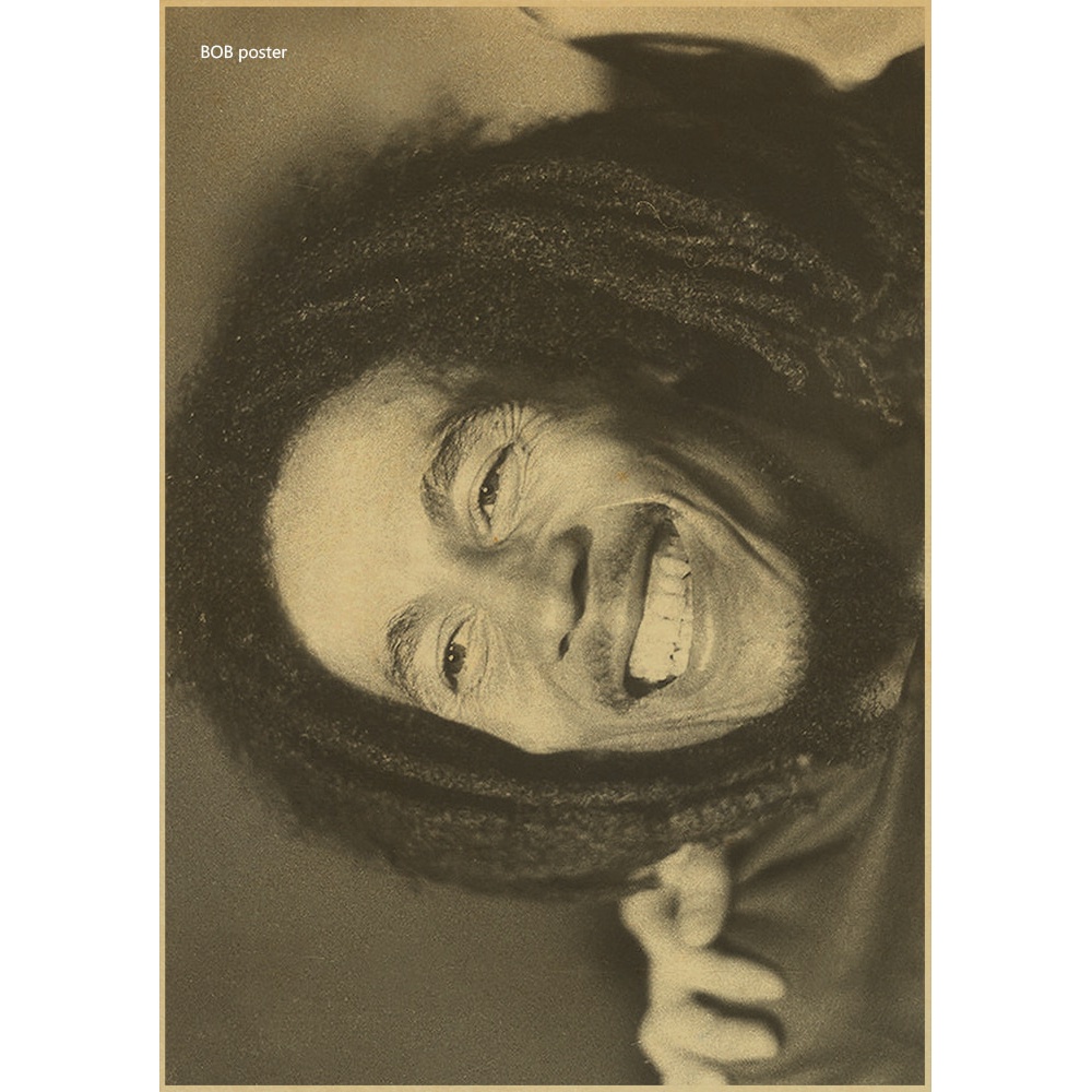 Poster Gambar Bob Marley Retro Nostalgia Old Reggae Rock