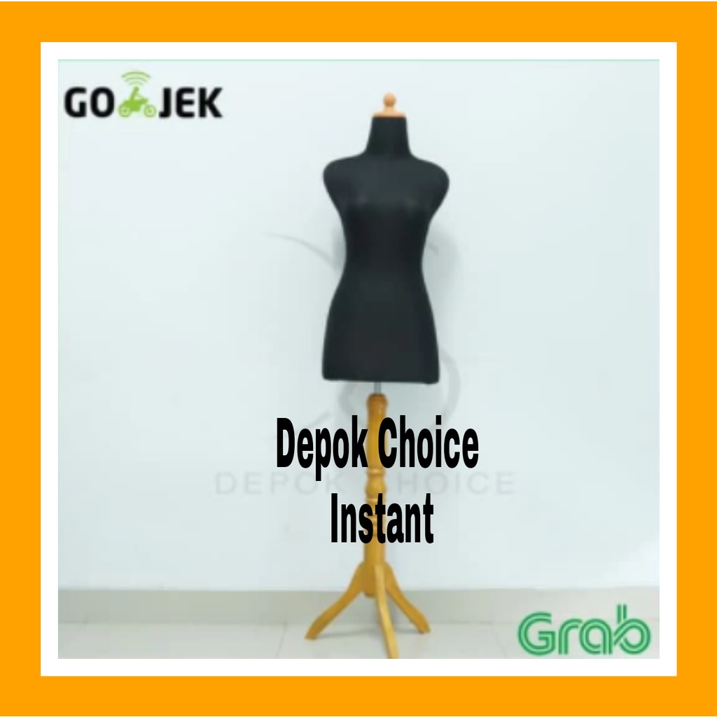 MANEKIN WANITA DM HITAM KAKI KAYU | MANEKIN BAJU | PATUNG WANITA|MANEKIN CEWE