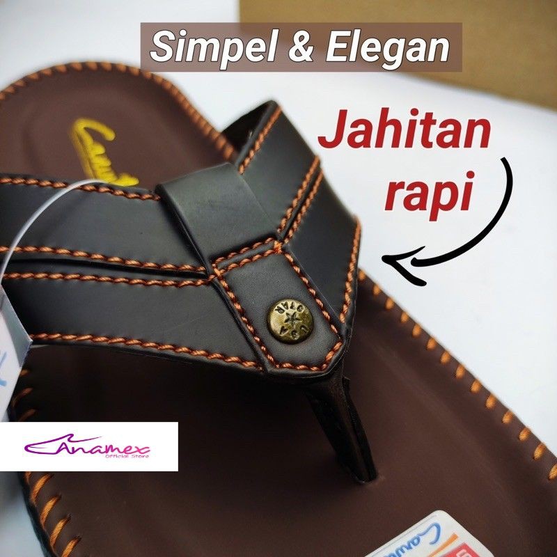HOT PRODUCT / SANDAL KULIT PRIA / SANDAL JEPIT TERBARU / SANDAL PRIA - ANAMEX-3