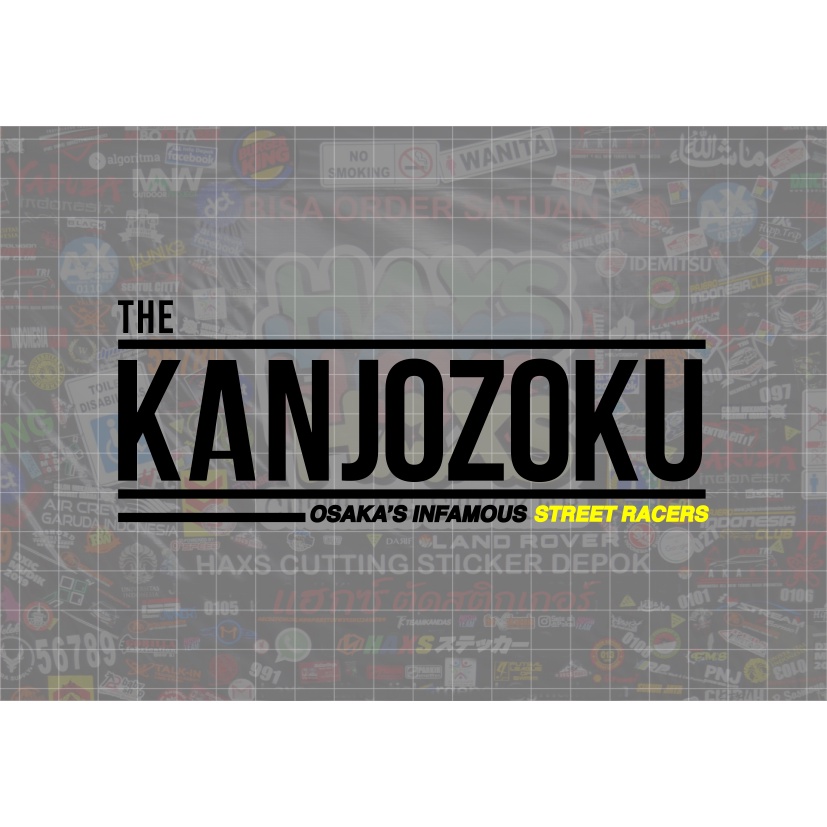 Cutting Sticker Kanjozoku Osaka Ukuran 15 Cm Untuk Mobil