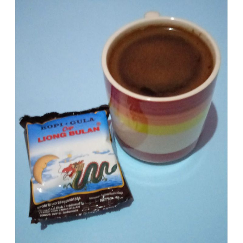 

Kopi Liong Bulan Plus Gula 1 renceng isi 10 bungkus @28 gram perbungkus