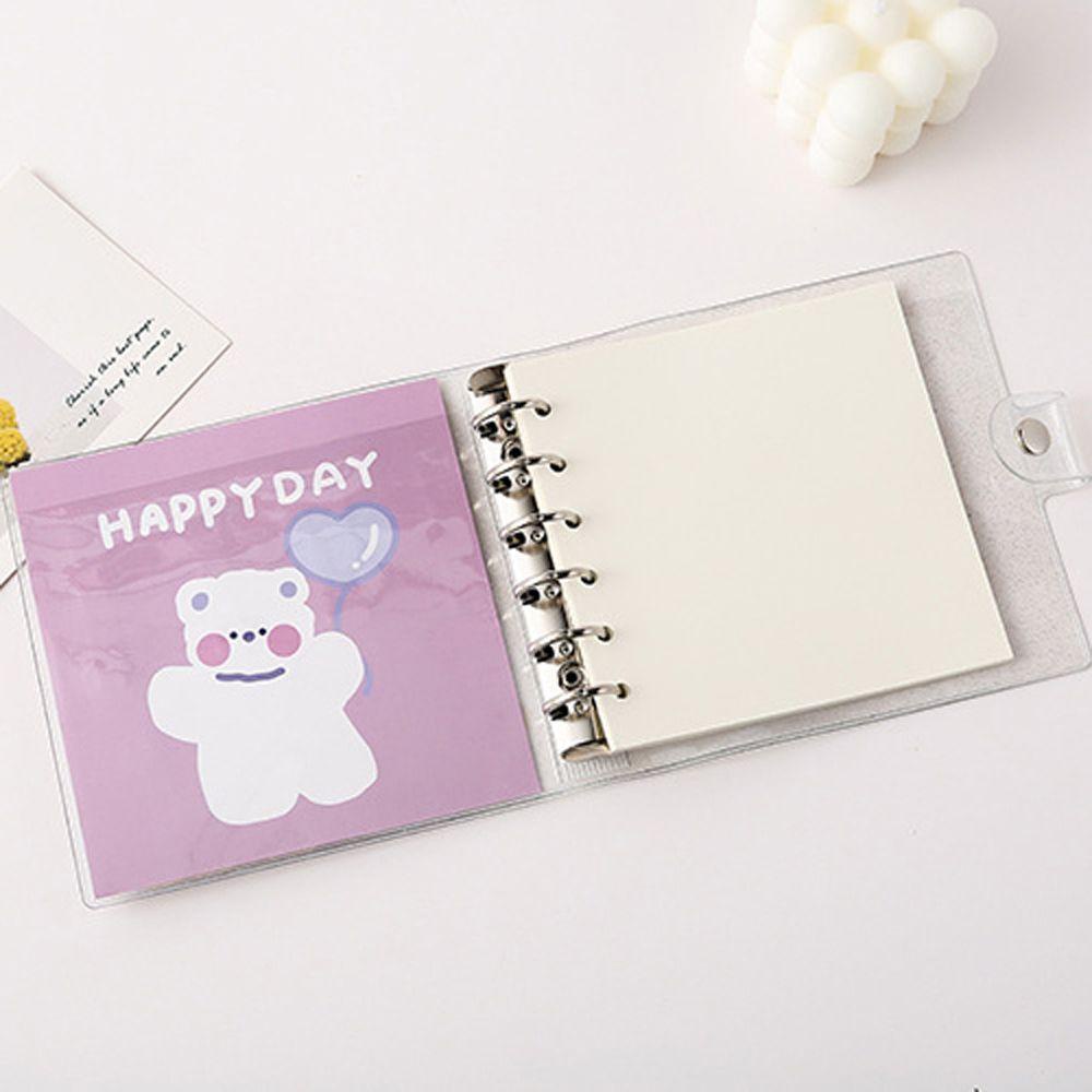 Agustinina Binder Notebook Portable Harian Kpop Idols Kartu Agenda Planner Kertas Isi Ulang Kartun Perlengkapan Alat Tulis