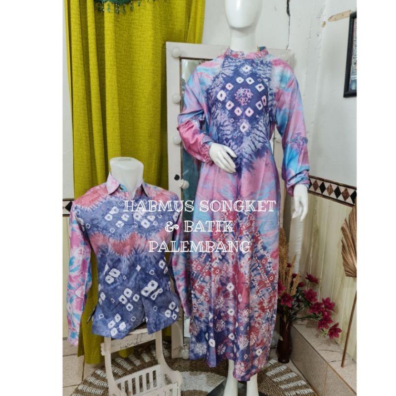 COUPLE GAMIS JUMPUTAN PALEMBANG ASLI SUTRA VALVET SILK