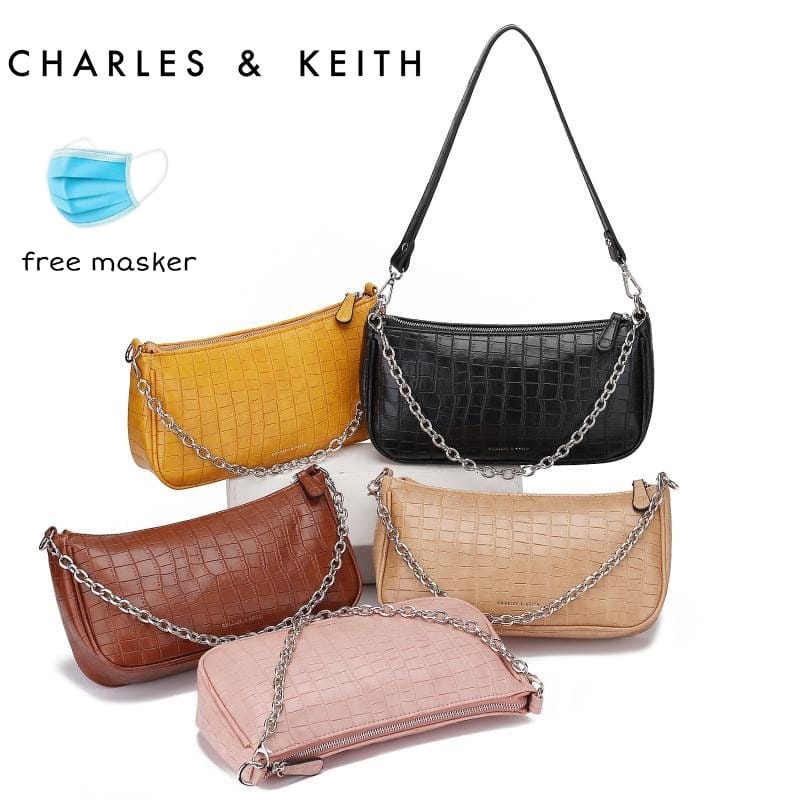 TAS BAHU WANITA CROCO  CH4RLESNKEETH MODEL RANTAI（5 WARNA） #006