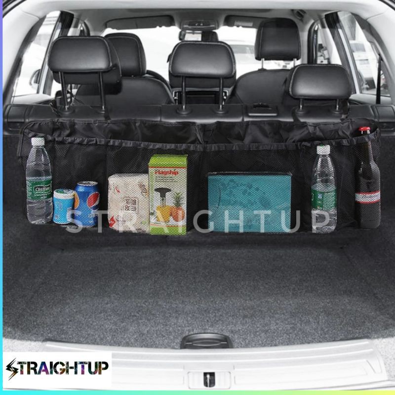 Kantong Jaring Bagasi Mobil Jaring Penyimpanan Belakang Jok Mobil