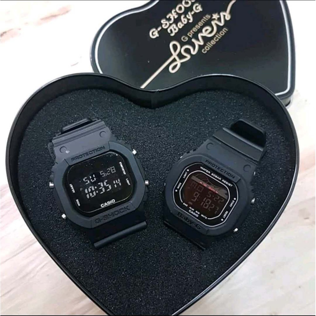 JAM TANGAN COUPLE G-SHOCK CASIO BABY-G CASIO DW 5600 / BG 550 DIGITAL