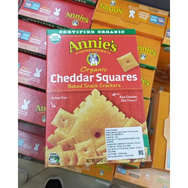 

annie's organic baked cracker Biscuit biskuit Snack cheddar 213gr