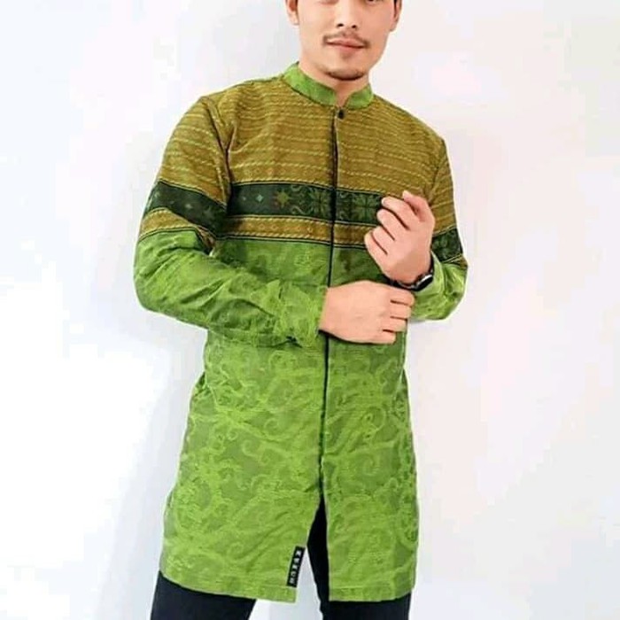 kemeja batik koko ethnic kain tenun ikat songket baron 1D AT004